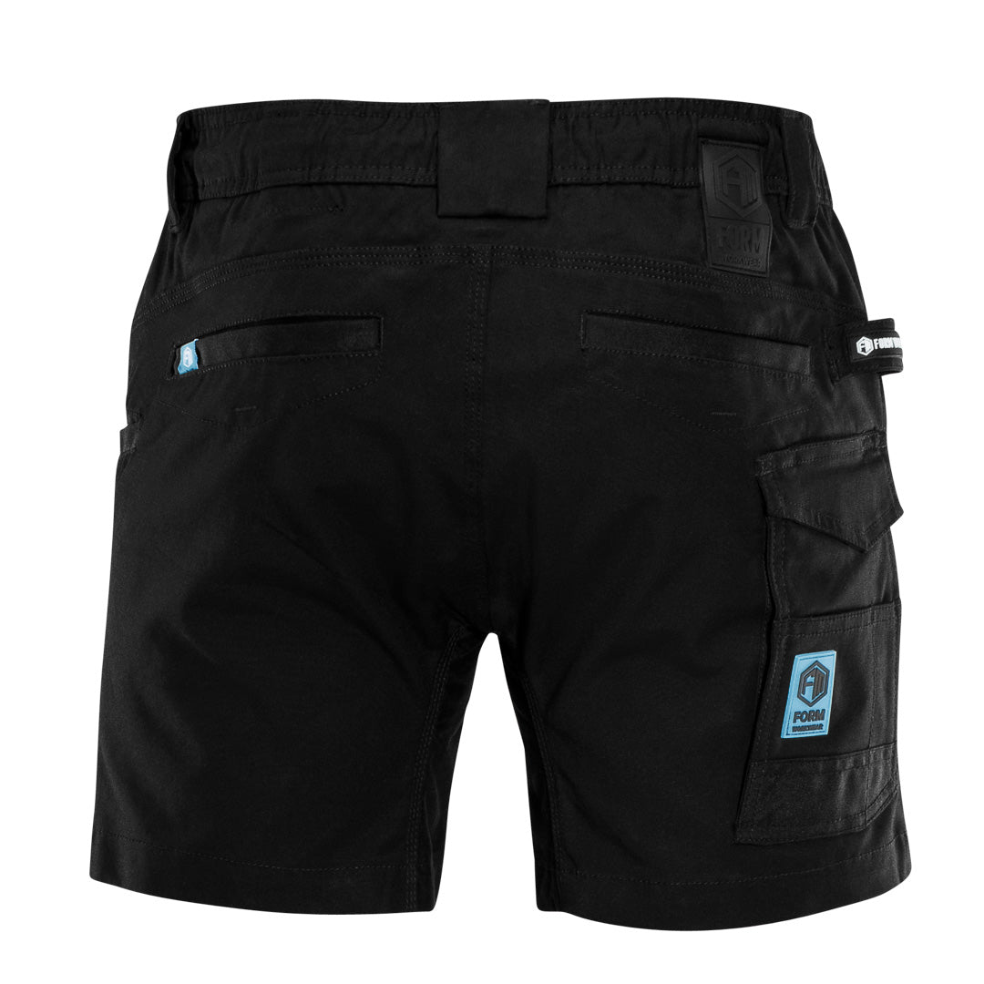 FB3 | Elastic Work Shorts -Black
