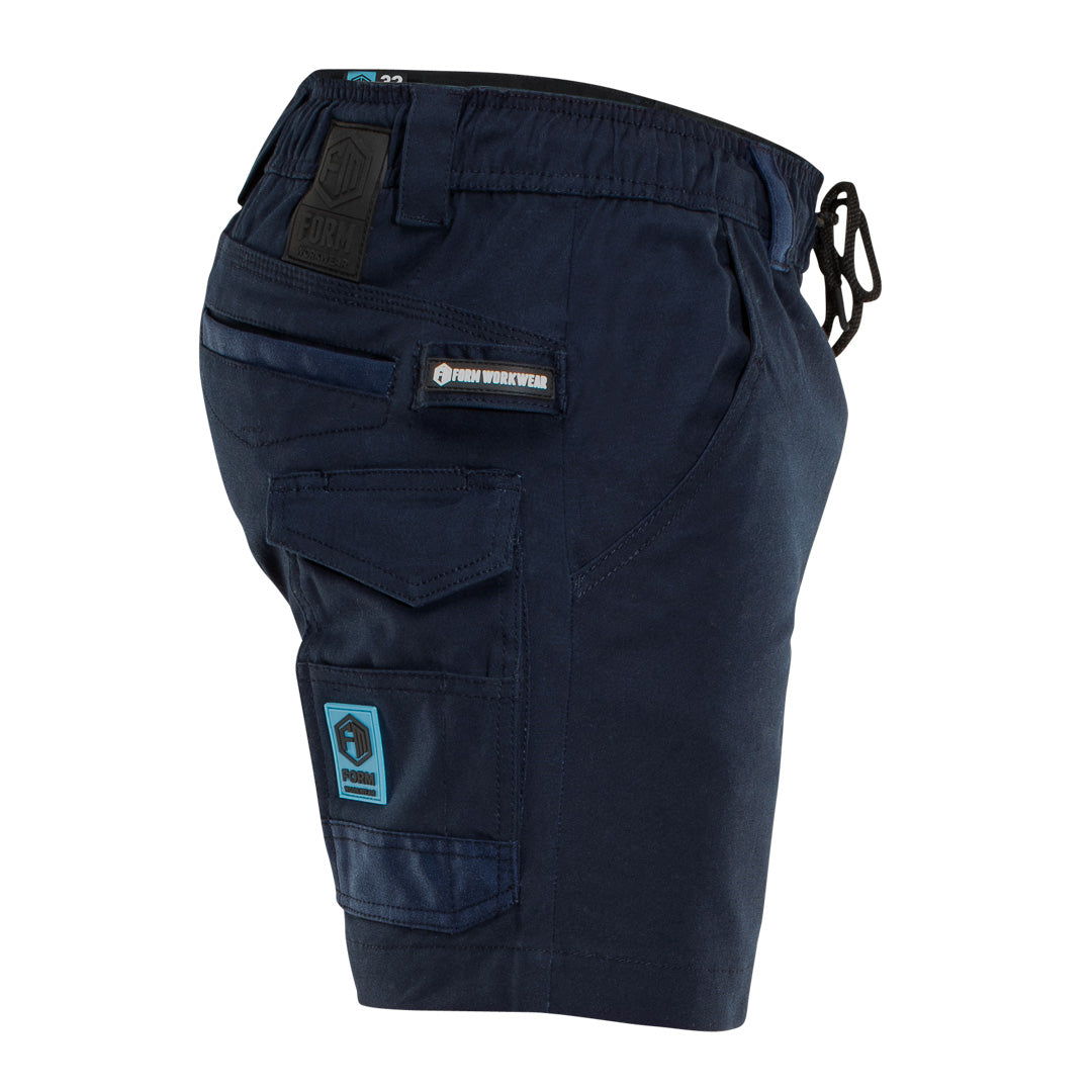 FB3 | Elastic Work Shorts -Navy