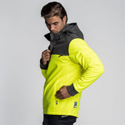 softshell hi vis green hoodie form workwear