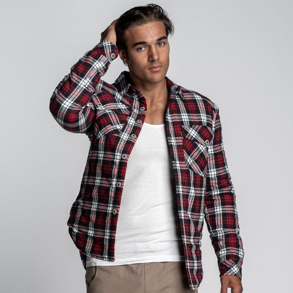 men's quilted shirt jacket form workwear