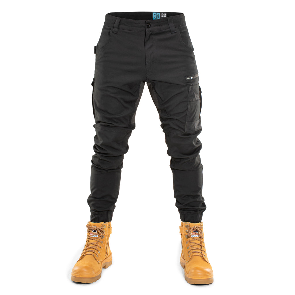 FB1 | Stretch Cuffed Work Pants | Black