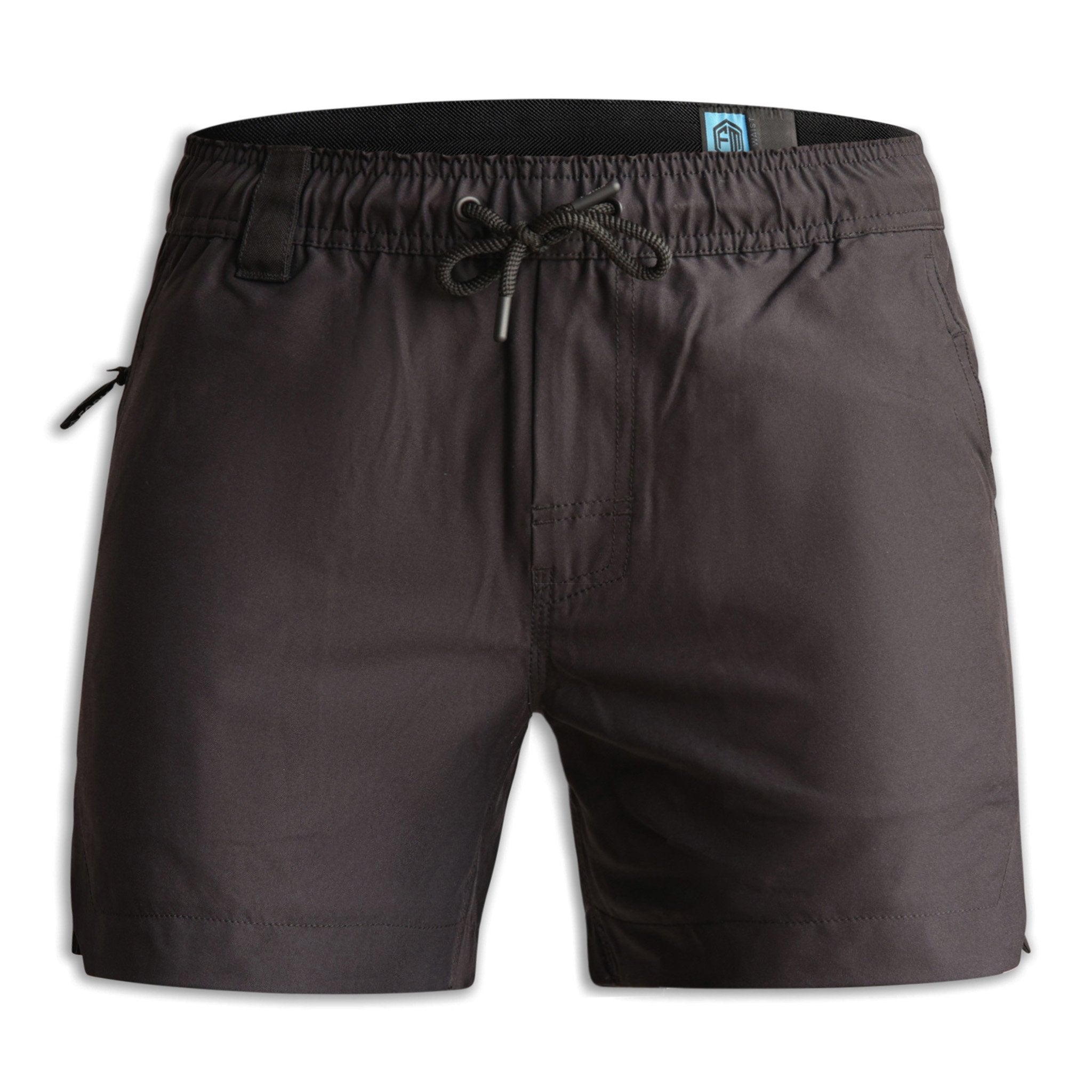 FORM Workwear S4 black work shorts front view with lightweight stretch fabric