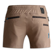FORM Workwear S4 khaki work shorts back view showing rear pockets and fit