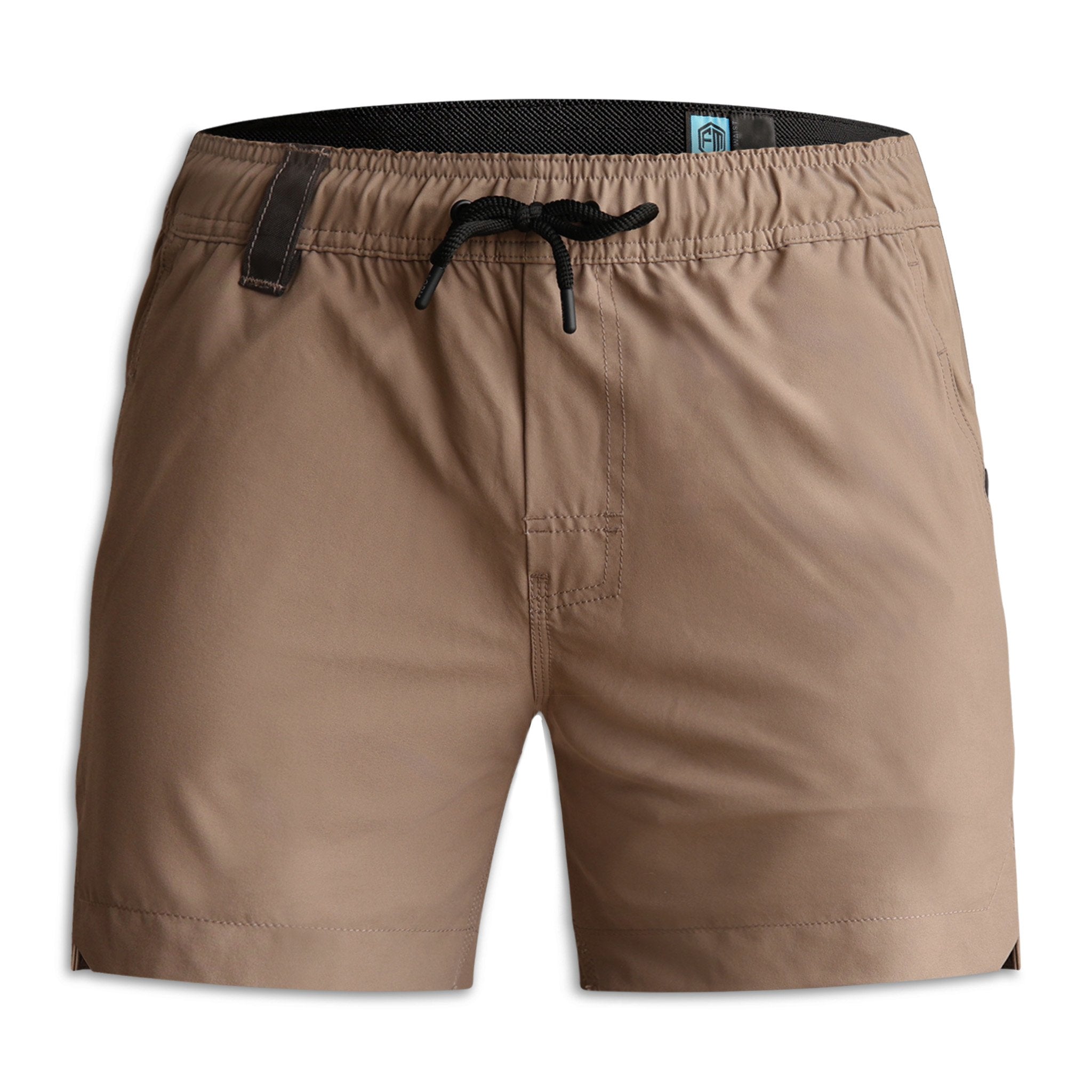 FORM Workwear S4 khaki work shorts front view with lightweight stretch fabric