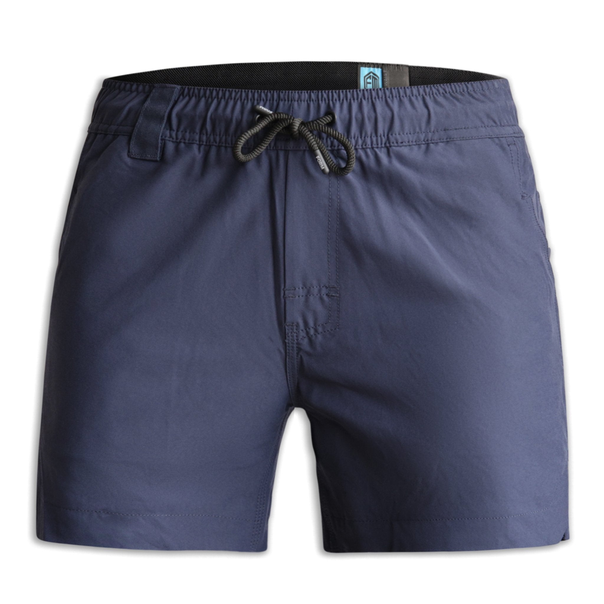 FORM Workwear S4 navy work shorts front view with lightweight stretch fabric