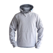 T4 DEXR work hoodie in grey, front view