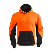 T4 DEXR work hoodie in orange, front view