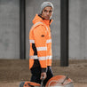 orange high vis jacket with removable sleeves form workwear